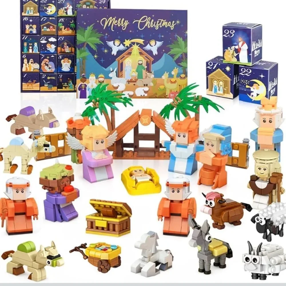 Nativity Building Blocks Advent Calendar, 24 Days of Nativity. New in Box!